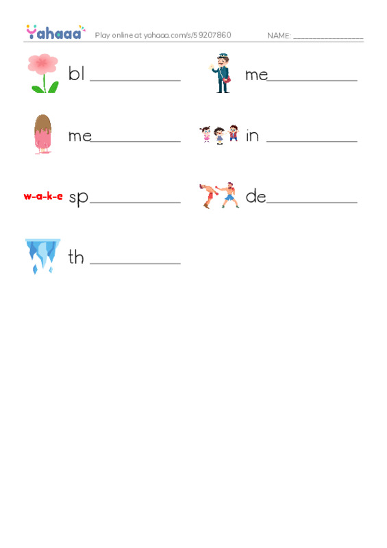 RAZ Vocabulary K: How Glooskap Found Summer PDF worksheet writing row