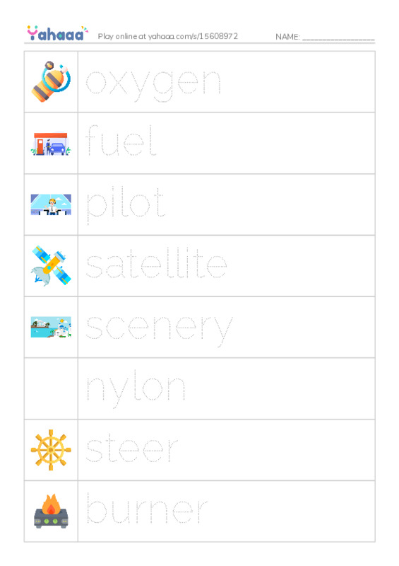 RAZ Vocabulary K: I Fly HotAir Balloons PDF one column image words