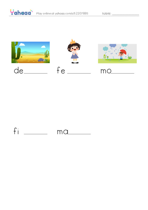 RAZ Vocabulary K: India PDF worksheet to fill in words gaps