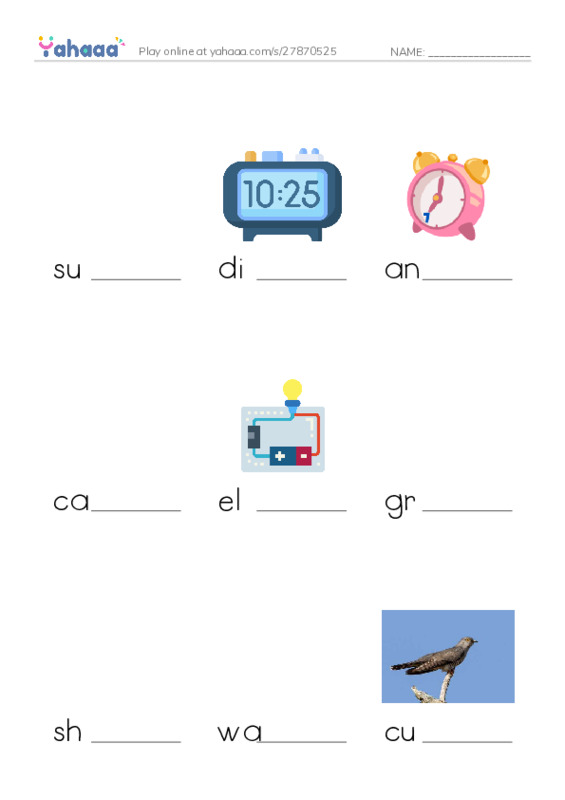 RAZ Vocabulary K: Its About Time PDF worksheet to fill in words gaps