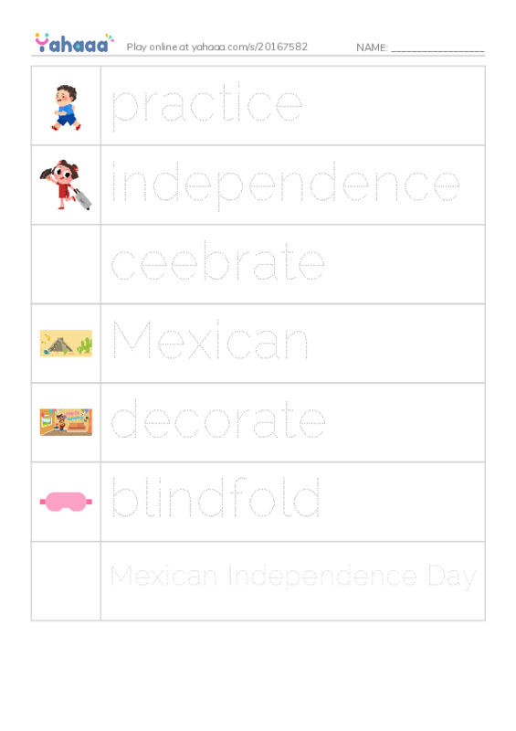 RAZ Vocabulary K: Marias Family Celebration PDF one column image words