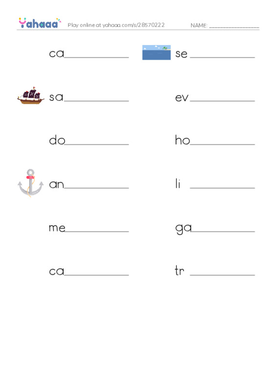 RAZ Vocabulary K: Ratty Rats PDF worksheet writing row