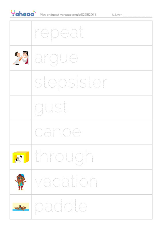 RAZ Vocabulary K: Soggy Stepsisters PDF one column image words