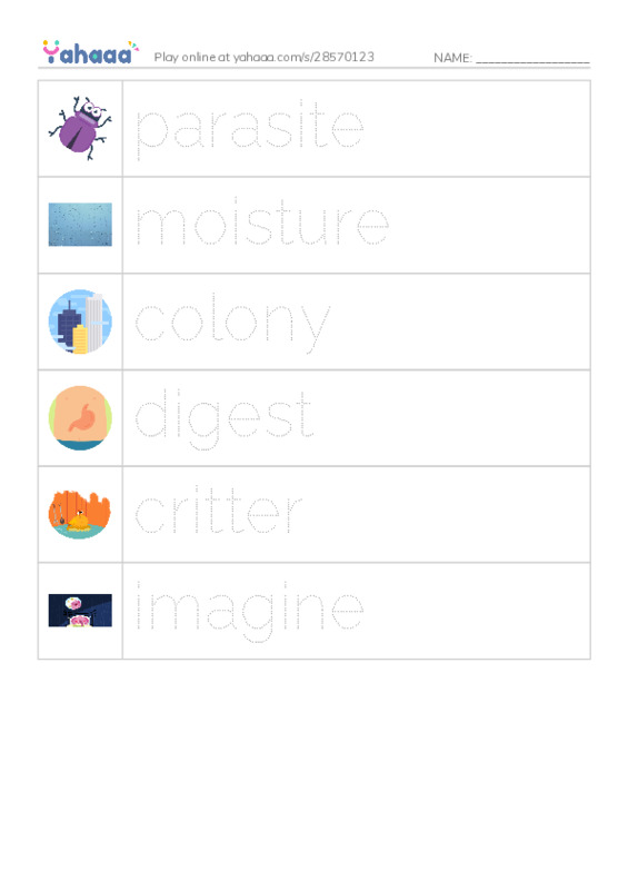 RAZ Vocabulary K: Strange Plants PDF one column image words