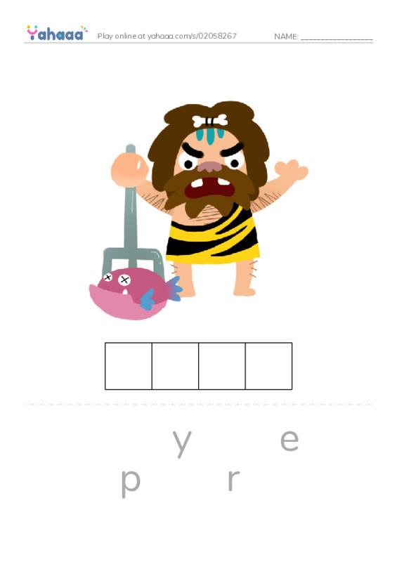 RAZ Vocabulary K: Tarantula PDF word puzzles worksheet