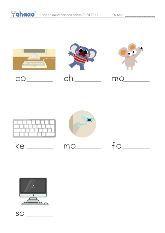 RAZ Vocabulary K: The Mind Game PDF worksheet to fill in words gaps