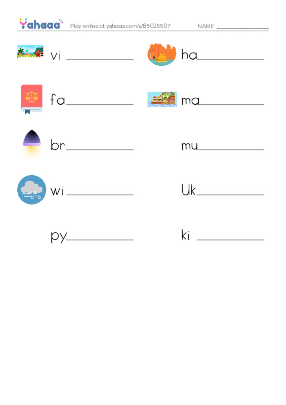 RAZ Vocabulary L: Anna and the Painted Eggs PDF worksheet writing row