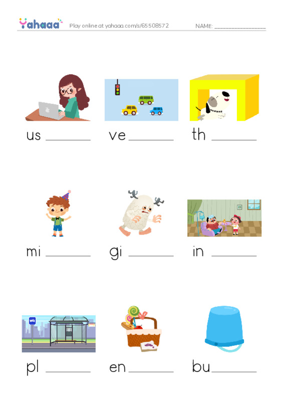 RAZ Vocabulary L: Bigger Than a Monster Truck PDF worksheet to fill in words gaps