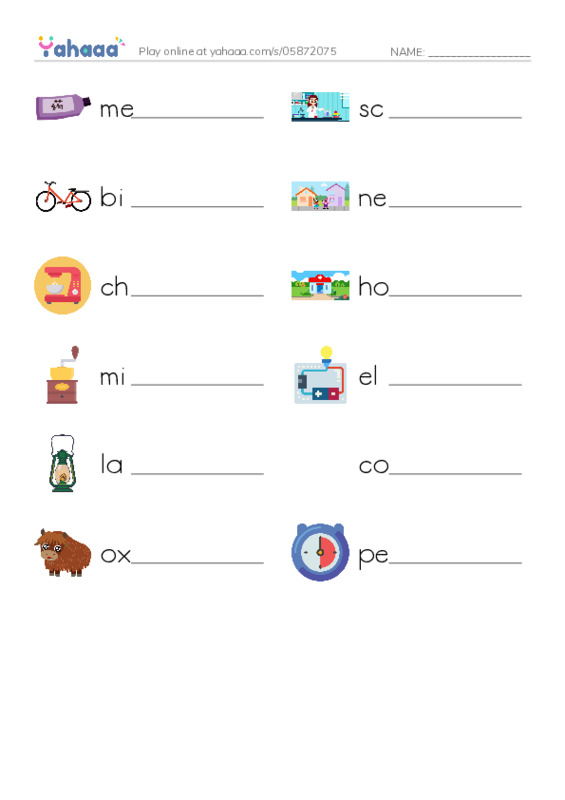 RAZ Vocabulary L: Colonial Life PDF worksheet writing row
