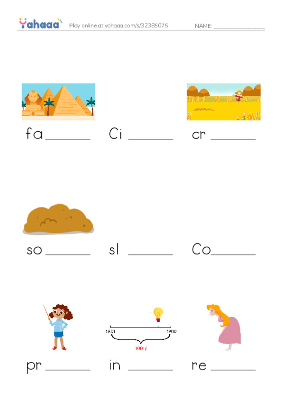 RAZ Vocabulary L: George Washington Carver PDF worksheet to fill in words gaps