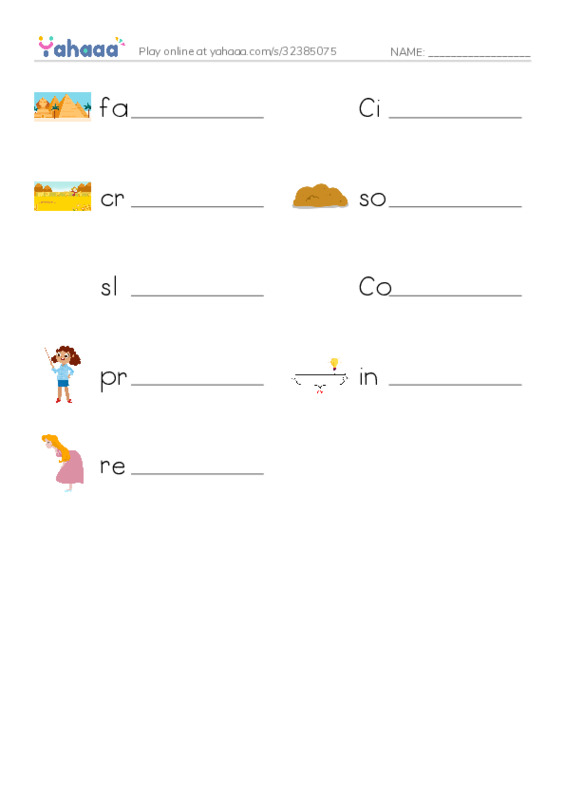 RAZ Vocabulary L: George Washington Carver PDF worksheet writing row