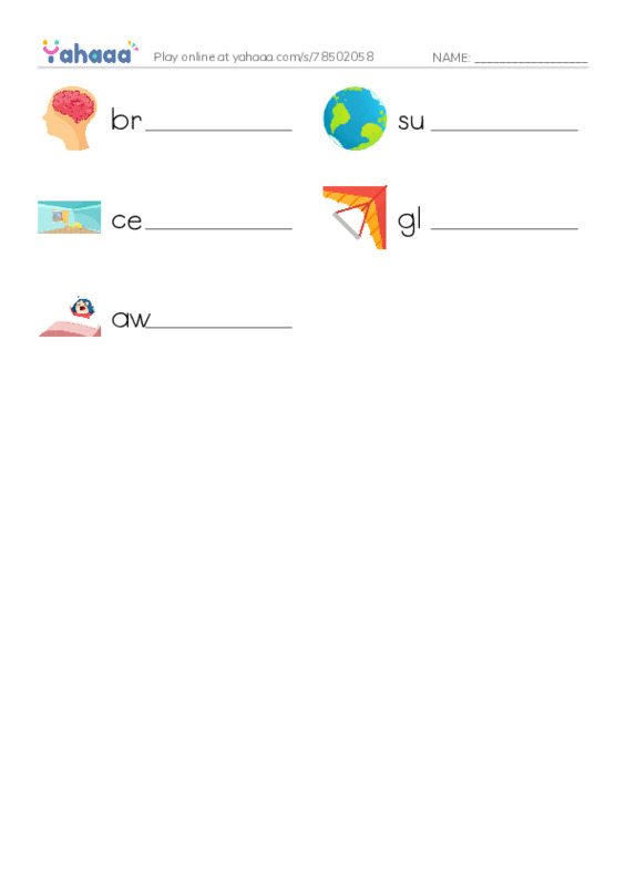 RAZ Vocabulary L: How Animals Sleep PDF worksheet writing row