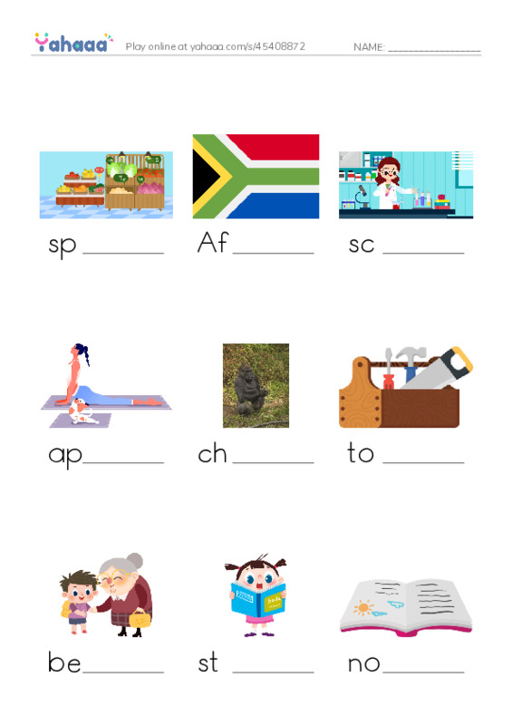 RAZ Vocabulary L: Jane Goodall PDF worksheet to fill in words gaps