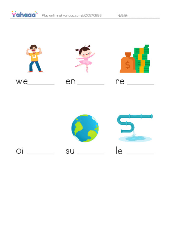 RAZ Vocabulary L: Oil A Messy Resource PDF worksheet to fill in words gaps