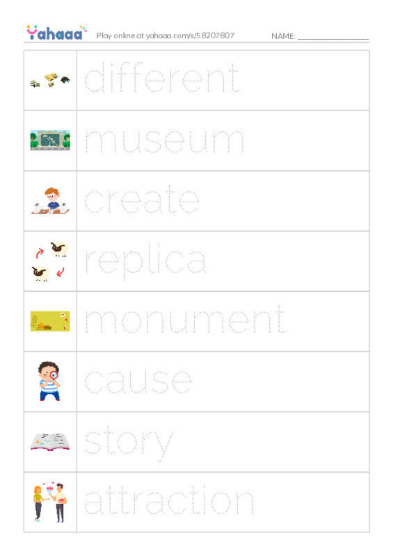 RAZ Vocabulary L: Roadside Oddities PDF one column image words