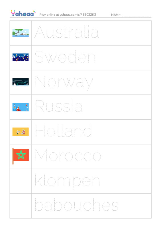 RAZ Vocabulary L: Shoes Around the World PDF one column image words