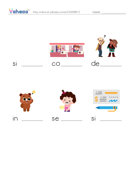 RAZ Vocabulary L: Sign Language and Hand Talk PDF worksheet to fill in words gaps