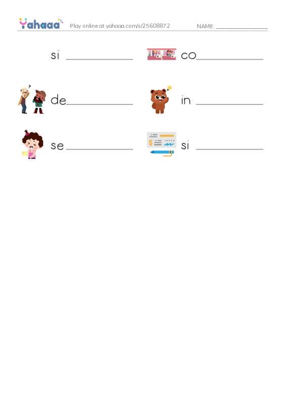 RAZ Vocabulary L: Sign Language and Hand Talk PDF worksheet writing row