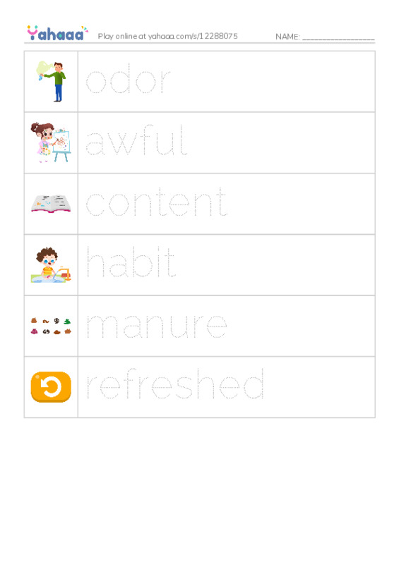 RAZ Vocabulary L: Smelly Clyde PDF one column image words