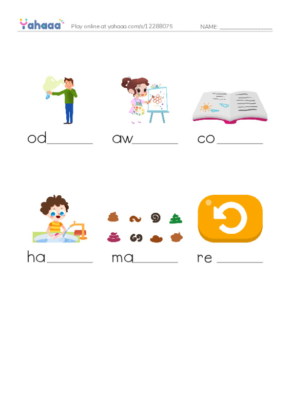 RAZ Vocabulary L: Smelly Clyde PDF worksheet to fill in words gaps