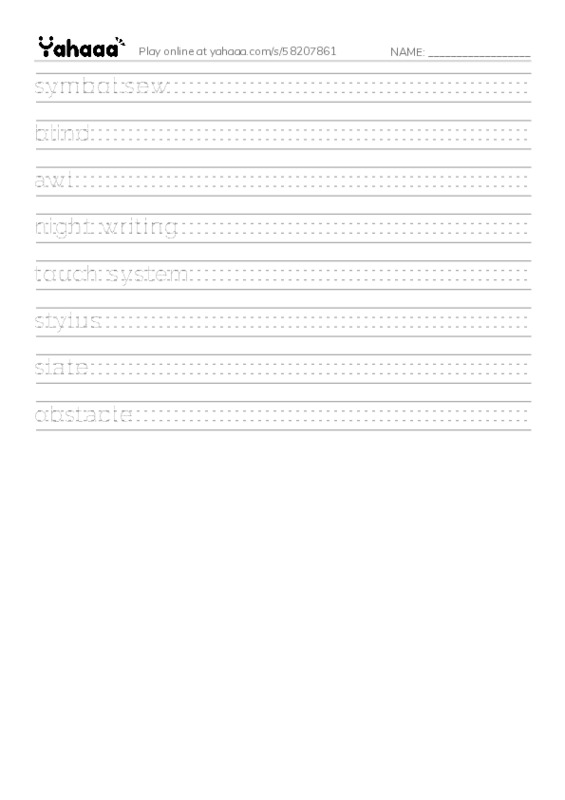 RAZ Vocabulary M: A Man of Vision PDF write between the lines worksheet