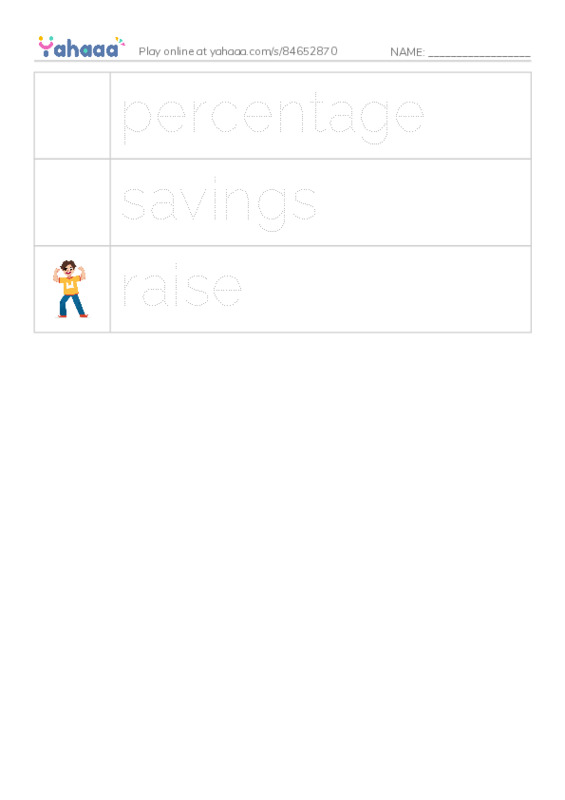 RAZ Vocabulary M: Brad Needs a Budget2 PDF one column image words