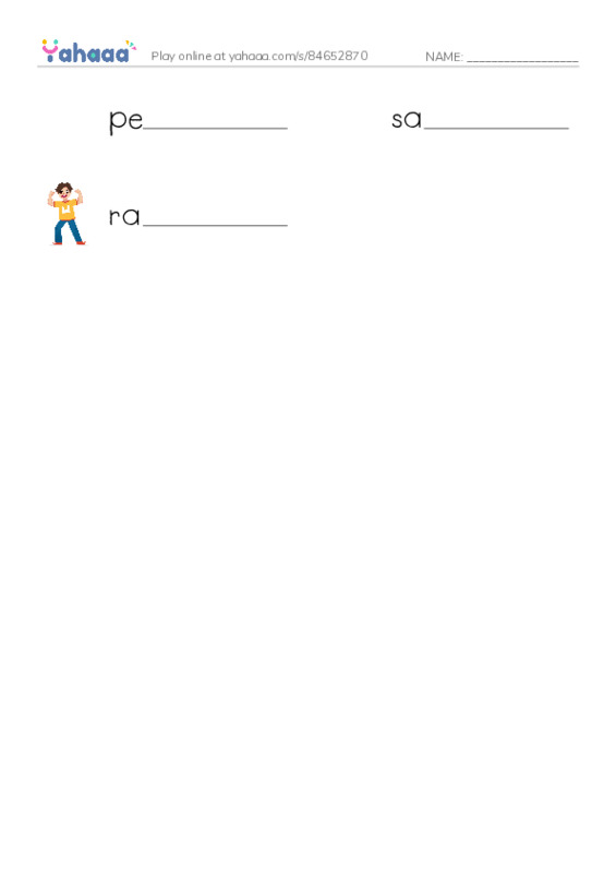 RAZ Vocabulary M: Brad Needs a Budget2 PDF worksheet writing row