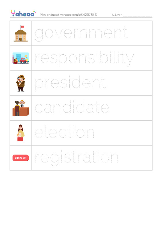 RAZ Vocabulary M: Can I Vote PDF one column image words