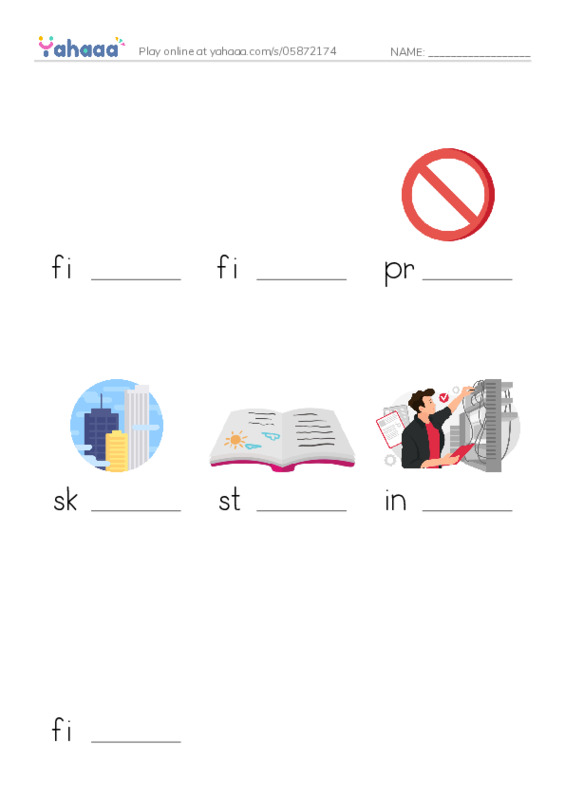 RAZ Vocabulary M: Firefighters PDF worksheet to fill in words gaps