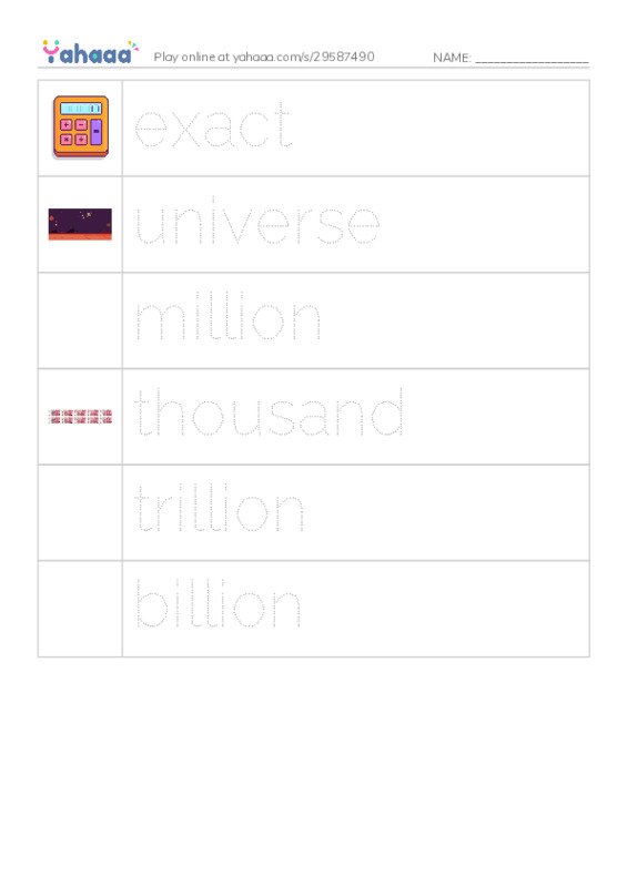 RAZ Vocabulary M: How Much Is a Trillion PDF one column image words