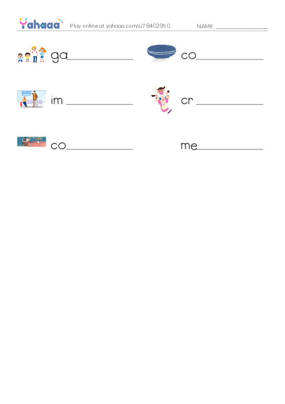 RAZ Vocabulary M: How to Make Lemonade PDF worksheet writing row