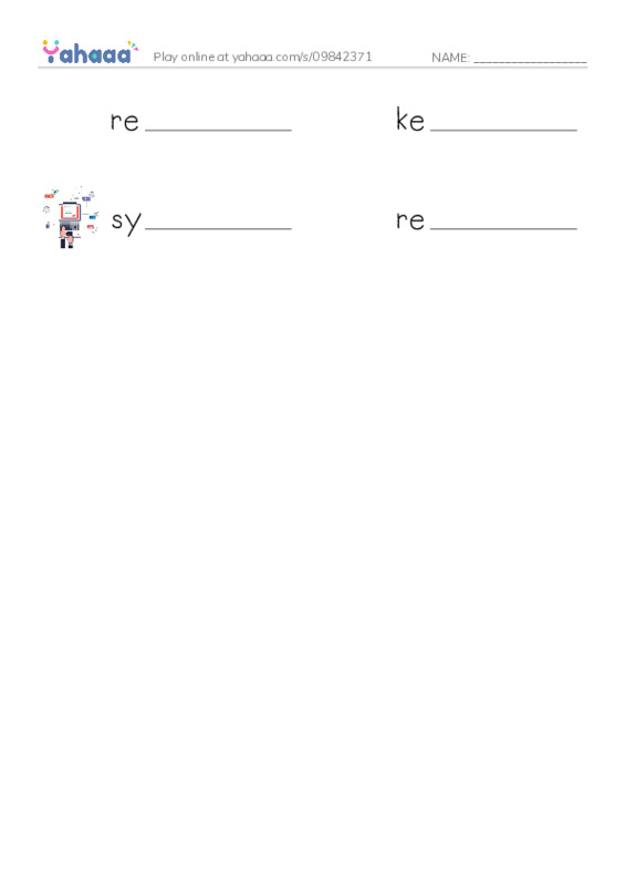 RAZ Vocabulary M: Inside Your Body3 PDF worksheet writing row