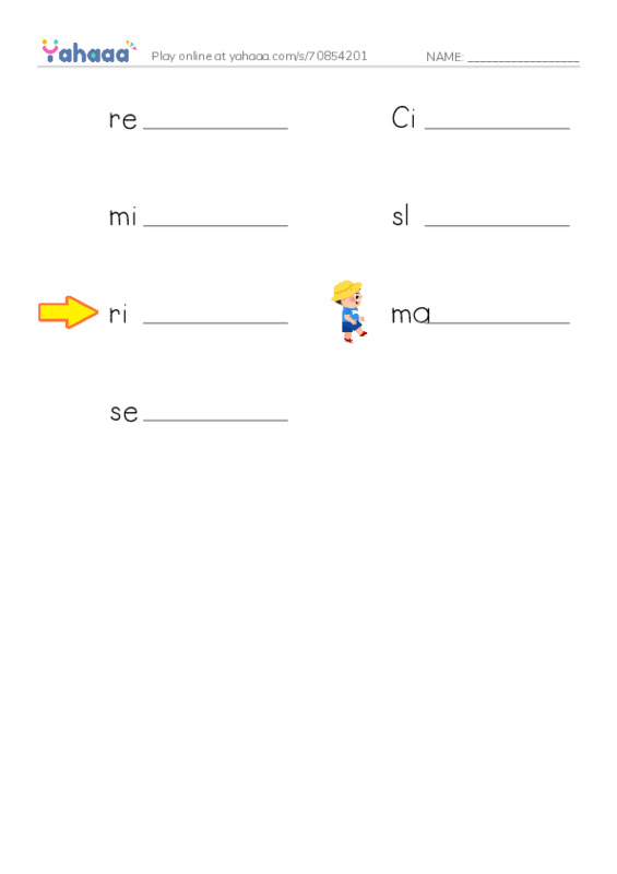 RAZ Vocabulary M: Martin Luther King Jr PDF worksheet writing row