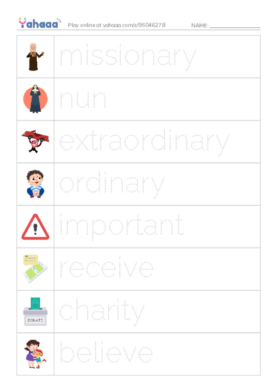 RAZ Vocabulary M: Mother Teresa Mother to Many PDF one column image words