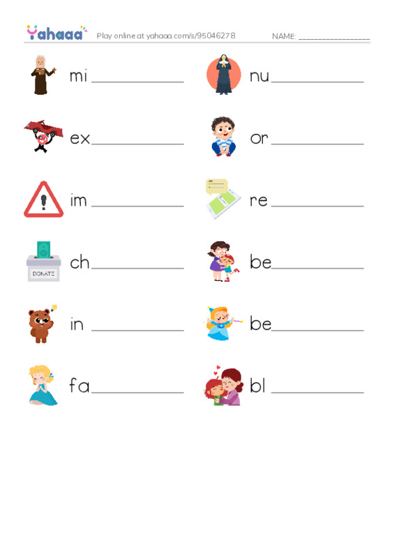 RAZ Vocabulary M: Mother Teresa Mother to Many PDF worksheet writing row