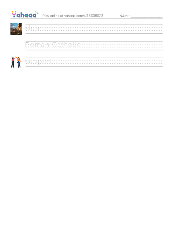 RAZ Vocabulary M: Mother Teresa Mother to Many2 PDF write between the lines worksheet