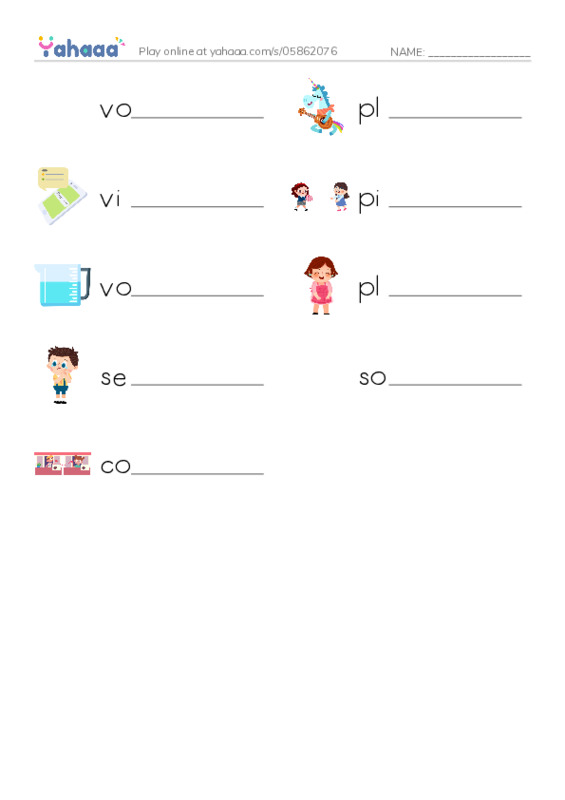 RAZ Vocabulary M: Sound All Around PDF worksheet writing row