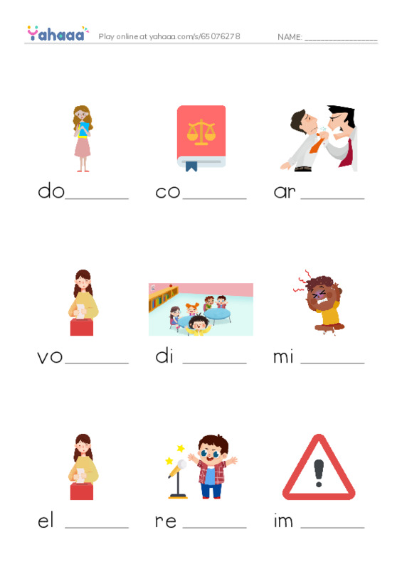 RAZ Vocabulary M: The Creature Constitution PDF worksheet to fill in words gaps
