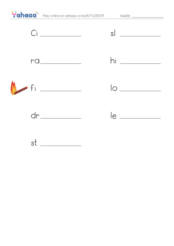 RAZ Vocabulary M: The Legend of John Henry PDF worksheet writing row