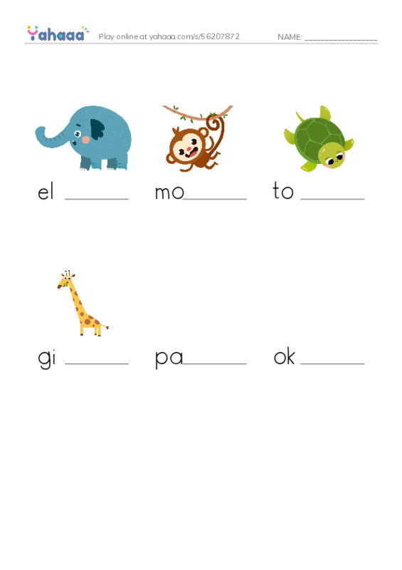 RAZ Vocabulary M: The Sleeping Dog PDF worksheet to fill in words gaps