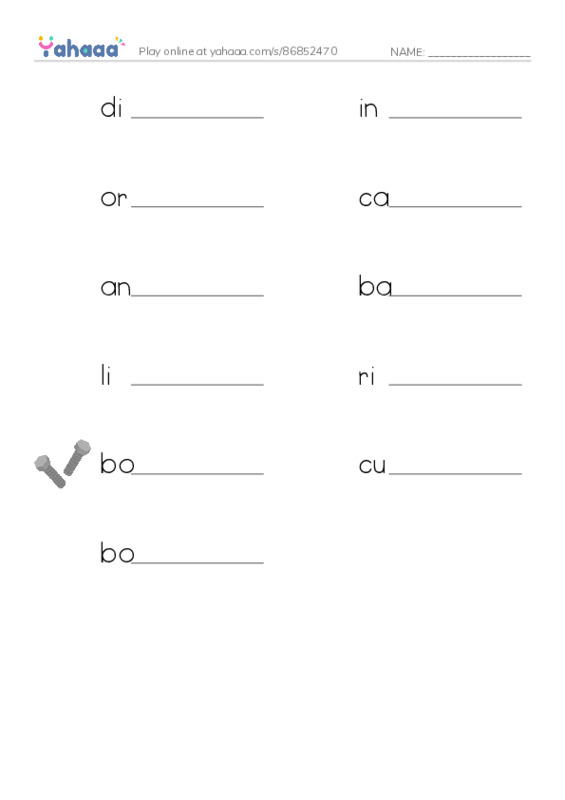 RAZ Vocabulary M: The Story of Jeans PDF worksheet writing row