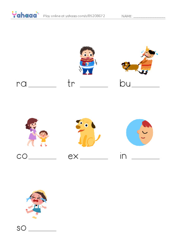 RAZ Vocabulary M: The Three Little Pigs PDF worksheet to fill in words gaps