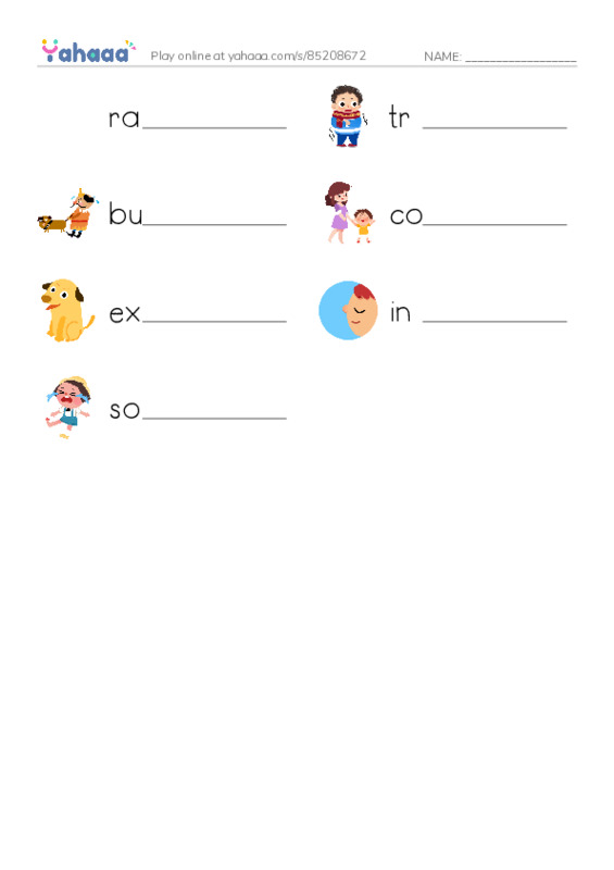 RAZ Vocabulary M: The Three Little Pigs PDF worksheet writing row