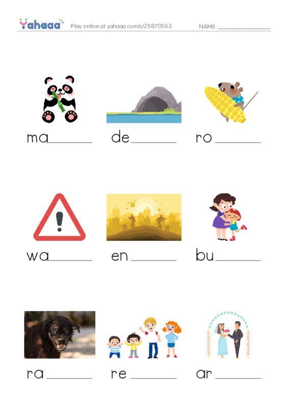 RAZ Vocabulary M: You Stink PDF worksheet to fill in words gaps