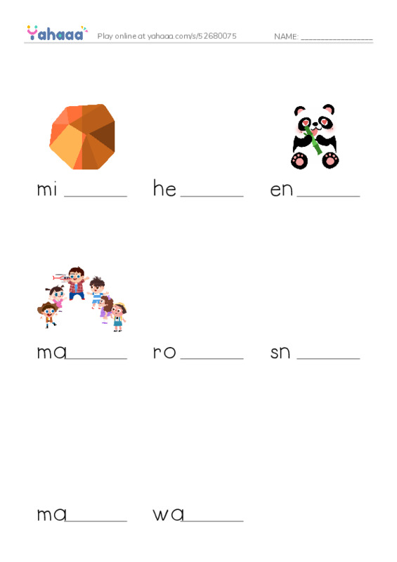 RAZ Vocabulary N: Elephants PDF worksheet to fill in words gaps