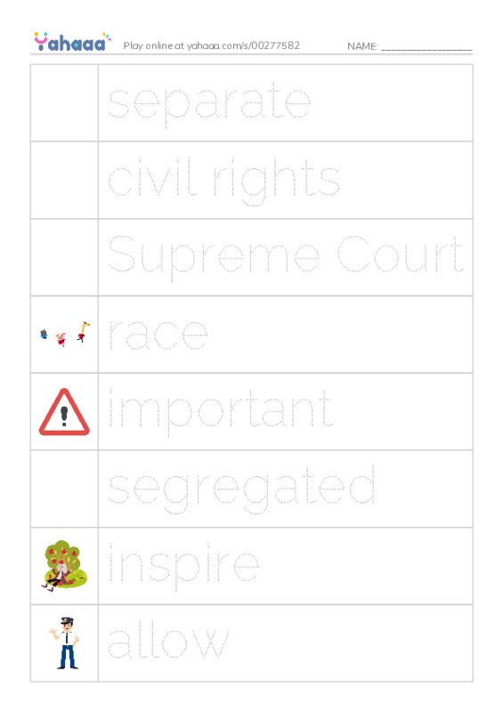 RAZ Vocabulary N: Good for Thurgood PDF one column image words