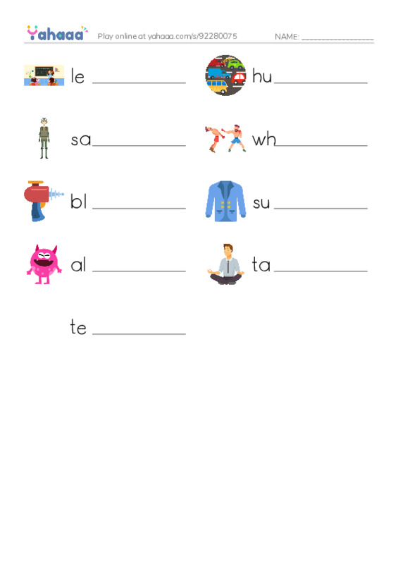 RAZ Vocabulary N: Grounded to Earth PDF worksheet writing row