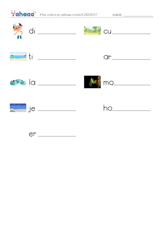 RAZ Vocabulary N: Horseshoes Arent Just for Good Luck PDF worksheet writing row