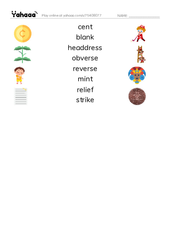 RAZ Vocabulary N: Introducing the Penny PDF three columns match words