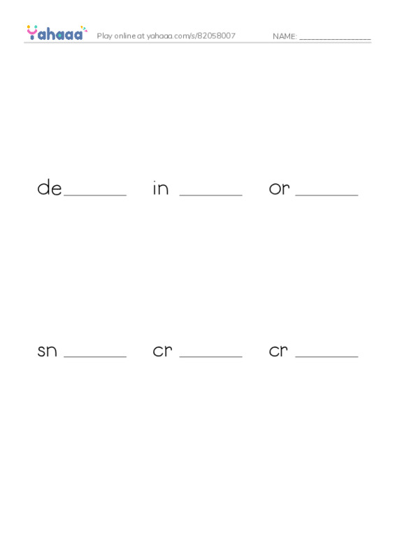RAZ Vocabulary N: Lets Make Snowflakes PDF worksheet to fill in words gaps